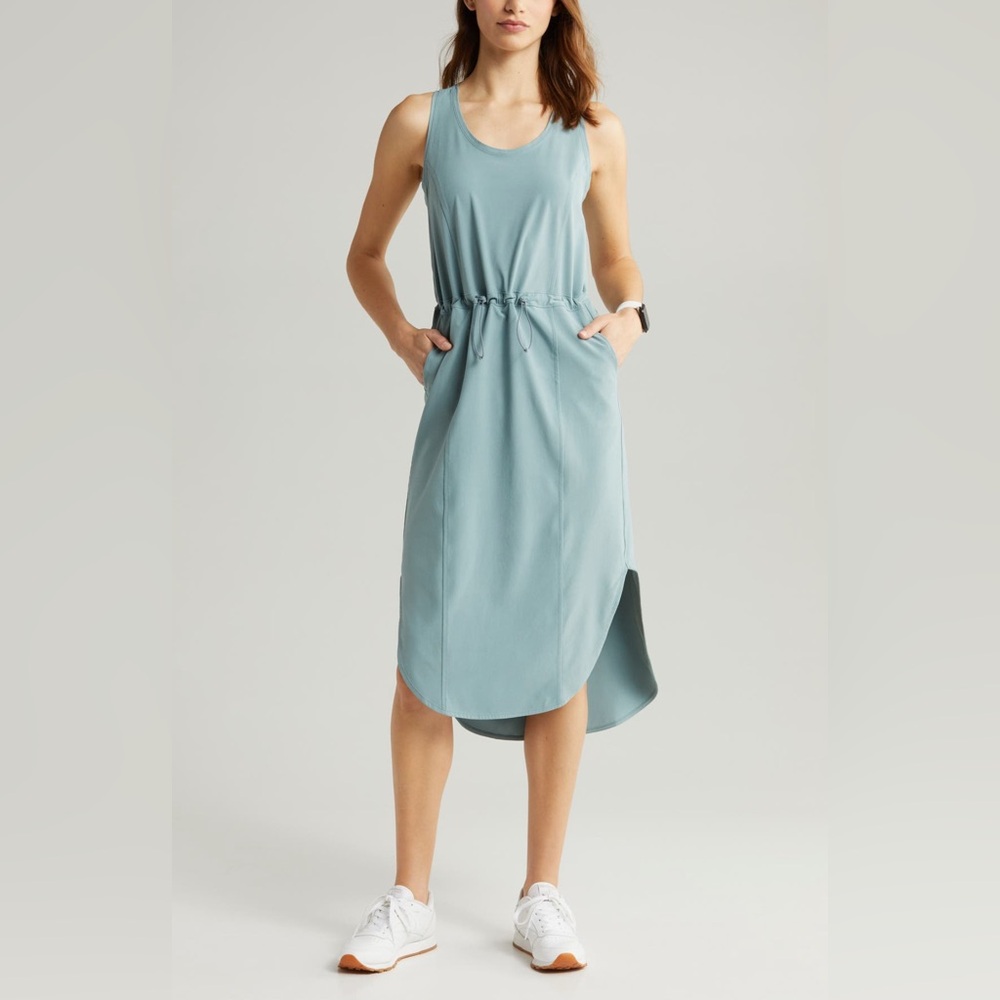 Zella Nordstrom In Flight Drawcord Waist Utility Dress XL